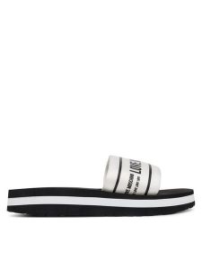 LOVE MOSCHINO Klapki JA28334G0MIX6100 Biały. Białe klapki LOVE MOSCHINO, bez wzorów, z materiału, bez obcasa. Za 329,99 zł.