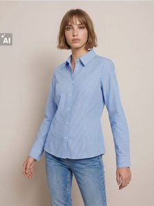 Bawełniana koszula slim fit - wielobarwny. Koszule Sinsay, l, bez wzorów, z bawełny, bez kołnierzyka, bez ramiączek. Za 39,99 zł.