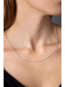 Lodie Silver Srebrny naszyjnik - dł. 50 cm rozmiar: onesize. Szare naszyjniki Lodie Silver, srebrne. Za 57,06 zł.