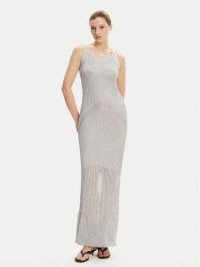 PINKO Sukienka dzianinowa Nelson 105146 A2LO Szary Regular Fit. Szare sukienki Pinko, l, bez wzorów, z dzianiny, bez kołnierzyka, bez ramiączek. Za 609,99 zł.