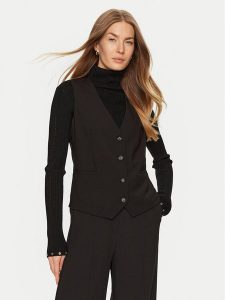 ACCESS FASHION Kamizelka 44-2123-118 Czarny Regular Fit. Czarne kamizelki ACCESS FASHION, bez wzorów, z syntetyku, bez kołnierzyka, bez ramiączek, bez kaptura. Za 329,99 zł.