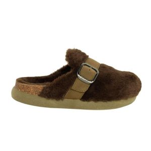 Klapki turystyczne damskie Scholl Ivy Big Buckle. Zielone klapki Scholl, bez wzorów, z materiału, bez obcasa. Za 310,24 zł.