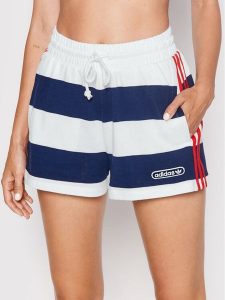 Adidas Szorty sportowe HL6559 Biały Regular Fit. Białe spodenki sportowe ADIDAS, bez wzorów, z bawełny. Za 179,99 zł.