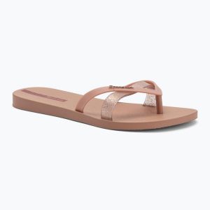 Japonki damskie Ipanema Kirei Chic. Czerwone klapki Ipanema, bez wzorów, z materiału, bez obcasa. Za 69,99 zł.