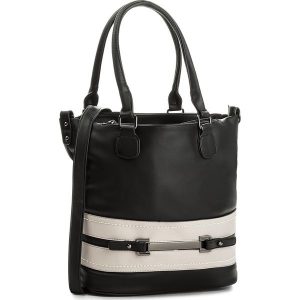 Torebka JENNY FAIRY - RC4505C Czarny. Czarne shopper bag marki Jenny Fairy. Za 129,99 zł.