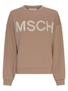 MOSS COPENHAGEN Bluza "Mela" w kolorze jasnobrązowym rozmiar: M/L. Brązowe bluzy Moss Copenhagen, l, bez wzorów, bez kaptura. Za 157,73 zł.