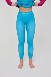 Legginsy termoaktywne - Exodus damskie. Zielone legginsy OOSC, bez wzorów, z materiału, z podwyższonym stanem, długie. Za 269,99 zł.