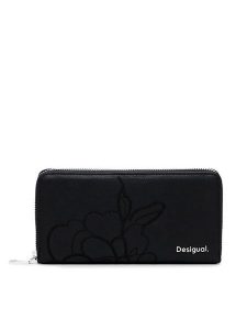Desigual Portfel Keller Fiona 24WAYP06 Czarny. Czarne portfele Desigual, bez wzorów, ze skóry. Za 149,99 zł.