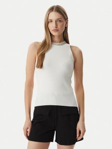 Morgan Sweter 261-MDIANE Biały Regular Fit. Białe swetry klasyczne Morgan, l, z syntetyku, bez kołnierzyka. Za 229,99 zł.