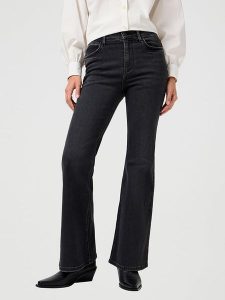Wrangler Dżinsy - Flared fit - w kolorze czarnym rozmiar: W30/L34. Czarne jeansy Wrangler, z aplikacjami, z podwyższonym stanem. Za 175,67 zł.