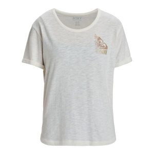 Koszulka z krótkim rękawem dla Kobiety OCEANWAVE REGULAR. Białe koszulki sportowe Roxy, bez wzorów, z bawełny, bez ramiączek. Za 109,99 zł.