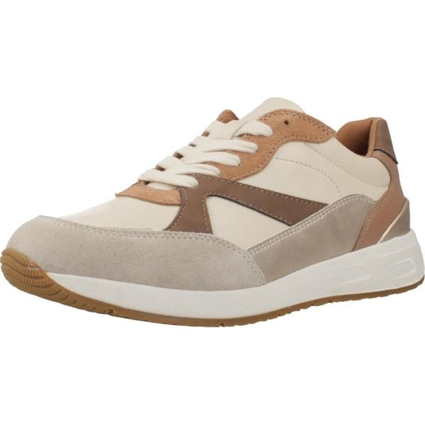 Buty GEOX D BULMYA Beżowy. Brązowe buty trekkingowe Geox, z tkaniny, bez zapięcia. Za 400,75 zł.