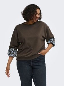 ONLY Carmakoma Bluza w kolorze brązowym rozmiar: M-46/48. Brązowe bluzy Only Carmakoma, m, bez wzorów, bez kaptura. Za 109,95 zł.