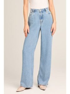 Blue Fire Dżinsy "Judy" - Wide leg - w kolorze błękitnym rozmiar: W25/L32. Niebieskie jeansy Blue Fire, bez wzorów, z denimu, z podwyższonym stanem. Za 239,95 zł.