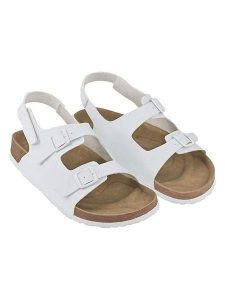 Moosefield Sandały w kolorze białym rozmiar: 39. Białe sandały Moosefield, bez wzorów, z otwartym noskiem, bez obcasa, bez zapięcia. Za 109,00 zł.