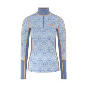 Damski sweter 1/2 zip Kari Traa Anna. Niebieskie swetry klasyczne Kari Traa, na zimę, bez kołnierzyka. Za 537,50 zł.