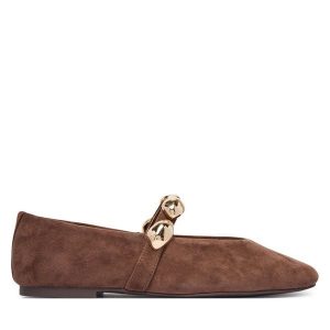 Baleriny Steve Madden. Brązowe balerinki Steve Madden, bez wzorów, bez obcasa, bez zapięcia. Za 467,99 zł.
