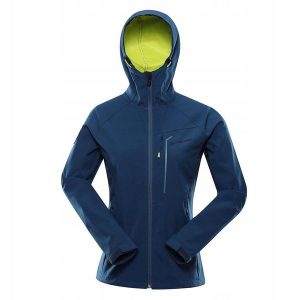 Kurtka softshell damska Alpine Pro Esprita. Niebieskie kurtki Alpine Pro, s, bez wzorów, z softshellu, bez kaptura. W wyprzedaży za 299,00 zł.