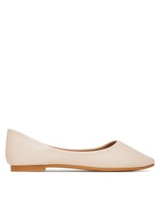 JENNY Baleriny CAMILLE WSS20701-01 Beżowy. Brązowe balerinki Jenny, bez wzorów, z materiału, bez obcasa, bez zapięcia. Za 89,99 zł.