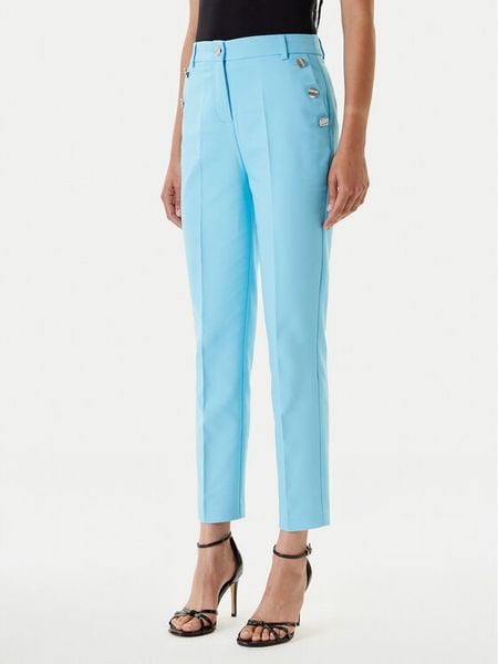 Morgan Chinosy 251-PKY.F Turkusowy Slim Fit. Niebieskie chinosy Morgan, bez wzorów, z bawełny. Za 249,99 zł.