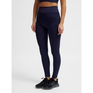 Damskie legginsy bezszwowe Hummel Define. Niebieskie legginsy Hummel, bez wzorów. Za 191,00 zł.