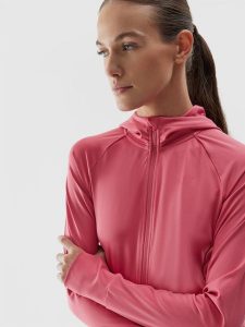 4F Bluza treningowa z materiałów z recyklingu damska XS. Czarne bluzy 4f, xs, bez wzorów, z dzianiny, bez kaptura. Za 229,99 zł.