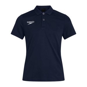 Koszulka T-Shirt damski Speedo Club Dry Polo. Niebieskie koszulki sportowe Speedo, bez wzorów, bez ramiączek. Za 107,21 zł.
