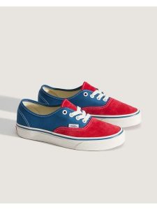 Vans Sneakersy w kolorze niebiesko-czerwonym rozmiar: 38. Czerwone trampki Vans, bez wzorów, bez zapięcia. Za 144,95 zł.