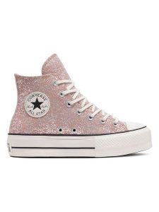 Converse Sneakersy "Ctas Lift Platform Gltter" w kolorze jasnoróżowym rozmiar: 38. Różowe trampki Converse, bez wzorów, za kostkę, bez zapięcia. Za 333,81 zł.