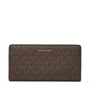 Portfel MICHAEL Michael Kors. Brązowe portfele MICHAEL Michael Kors, bez wzorów. Za 450,99 zł.