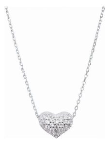 Luxenter Srebrny naszyjnik z elementem ozdobnym rozmiar: onesize. Szare naszyjniki Luxenter, z cyrkonią, srebrne. Za 135,49 zł.