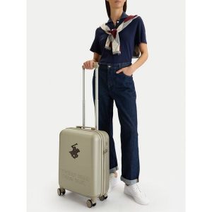 Walizka kabinowa Beverly Hills Polo Club. Brązowe walizki Beverly Hills Polo Club, bez wzorów. Za 299,99 zł.