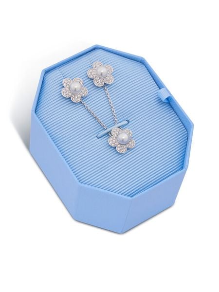 Swarovski Zestaw naszyjnik i kolczyki 5749180 Srebrny. Szare naszyjniki Swarovski, srebrne. Za 939,99 zł.