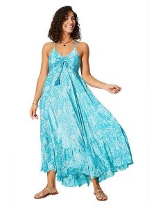 Aller Simplement Sukienka w kolorze turkusowym rozmiar: 38/40. Niebieskie sukienki Aller Simplement, bez wzorów, bez kołnierzyka, bez ramiączek, maxi. Za 78,99 zł.