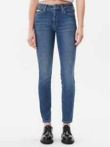 Calvin Klein Jeans Jeansy J20J225121 Granatowy Skinny Fit. Niebieskie jeansy Calvin Klein Jeans, bez wzorów, z bawełny. Za 239,99 zł.