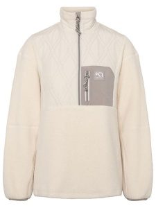 KARI TRAA Bluza polarowa "Rothe" w kolorze beżowym rozmiar: XS. Brązowe bluzy Kari Traa, xs, bez wzorów, z polaru, bez kaptura. Za 312,58 zł.