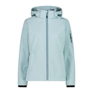 Kurtka damska turystyczna CMP 39A5006. Niebieskie kurtki CMP, l, bez wzorów, z softshellu, z kapturem. W wyprzedaży za 317,05 zł.