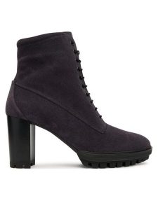 HÖGL Botki 0-187832-32000 Granatowy. Niebieskie botki HÖGL, bez wzorów, ze skóry, bez obcasa, na słupku, bez zapięcia. Za 579,99 zł.