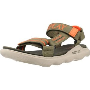 Sandały REPLAY SPACER 2 Zielony. Zielone buty trekkingowe Replay, z tkaniny, bez zapięcia. Za 190,99 zł.