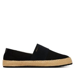 Espadryle Gant. Czarne espadryle GANT, bez wzorów, bez obcasa. Za 369,99 zł.