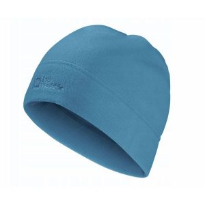Czapka zimowa dla dorosłych Jack Wolfskin Real Stuff. Niebieskie czapki Jack Wolfskin, bez wzorów, z polaru. Za 62,00 zł.