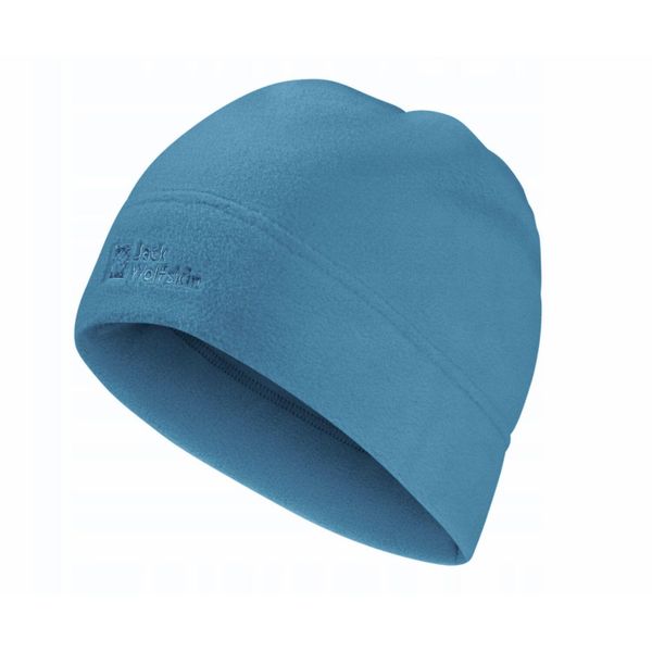 Czapka zimowa dla dorosłych Jack Wolfskin Real Stuff. Niebieskie czapki Jack Wolfskin, bez wzorów, z polaru, sportowe. Za 62,00 zł.