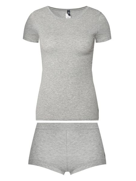 Polo Ralph Lauren Piżama 4P0719 Szary Regular Fit. Szare piżamy Polo Ralph Lauren, bez wzorów, z bawełny, bez ramiączek. Za 289,99 zł.