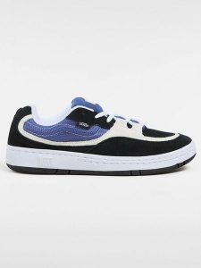 Vans Skórzane sneakersy "Speed LS" w kolorze biało-niebiesko-czarnym rozmiar: 43. Białe trampki Vans, bez wzorów, bez zapięcia. Za 252,99 zł.