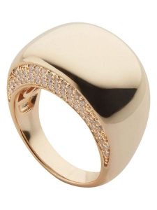 U.S. Polo Assn. Pozłacany pierścionek z kryształami rozmiar: 54,5. Żółte pierścionki U.S. Polo Assn., z kryształem, metalowe. Za 82,99 zł.