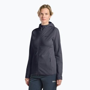 Bluza damska Jack Wolfskin Baiselberg Hooded FZ. Szare kurtki Jack Wolfskin, bez wzorów, bez kaptura. Za 359,99 zł.