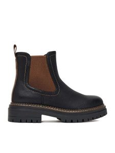 Clara Barson Botki CEO-WS5195-26 Beżowy. Brązowe botki Clara Barson, bez wzorów, z materiału, bez obcasa, na płaskiej podeszwie, bez zapięcia. Za 159,99 zł.