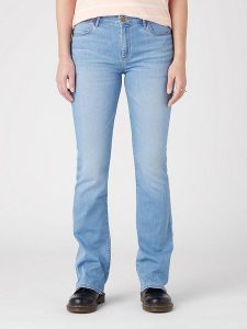 Wrangler Dżinsy "Brooklyn" - Bootcut fit - w kolorze błękitnym rozmiar: W31/L30. Niebieskie jeansy Wrangler, z aplikacjami, z bawełny. Za 230,45 zł.