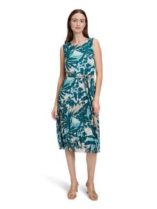 BETTY & CO Sukienka w kolorze turkusowym rozmiar: 44. Niebieskie sukienki Betty & Co, na co dzień, bez wzorów, z tkaniny, bez kołnierzyka, bez ramiączek, midi, proste. Za 164,95 zł.