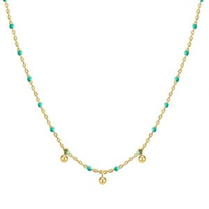 Glanzstücke München Naszyjnik srebrny srebro wysokiej próby żółte złoto Naszyjniki 1 ct Damski. Szare naszyjniki Glanzstücke München, srebrne. Za 249,99 zł.